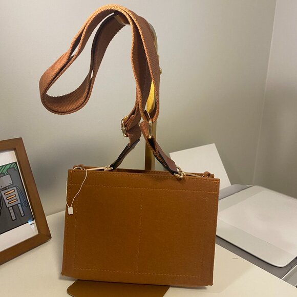 unbranded Accessories - Brown and Gold Crossbody Purse Insert